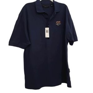 Perry Ellis Navy Blue Short Sleeve Polo Shirt NWT sz L